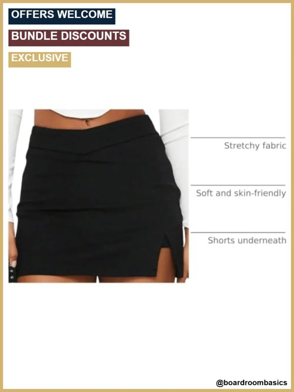 Mini Skort Y2k Split Zipper Side Stretchy Pencil Bodycon Skirt with Shorts